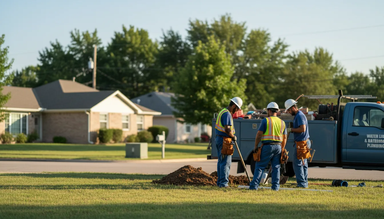 Residential water line and bathroom plumbing service in Springfield, LA